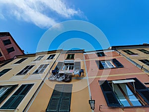 Portofino pictoresque village Italy colorful buildings painted houses