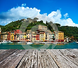 Portofino village on Ligurian coast, Italy