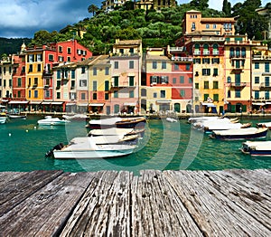 Portofino village on Ligurian coast, Italy