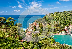 Portofino village on Ligurian coast, Italy