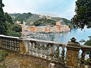 Portofino village port panorama, Liguria, Genova, Italy