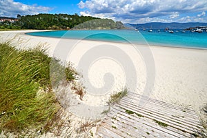 Portonovo Baltar beach in Pontevedra of Galicia