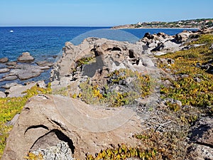 Portoscuso coastline with rocks