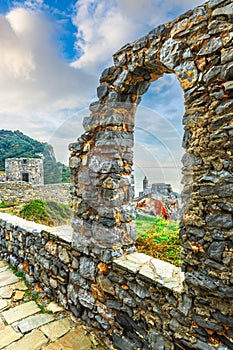 Portovenere, Italy Coastal Views with Historic Ruins