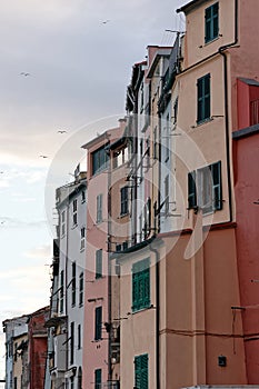 Portovenere painted houses of pictoresque italian village UNESCO