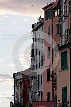 Portovenere painted houses of pictoresque italian village UNESCO