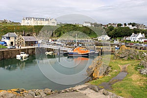 Portpatrick harbour and lifeboat, Scotland