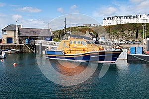 Orange Lifeboat in Portpatrick