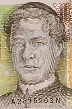 Portrait of 10 kuna croatian banknote photo