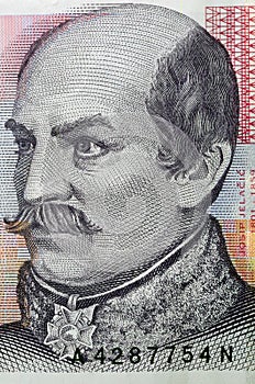 Portrait of 20 kuna croatian banknote photo