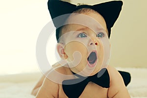 Portrait of aborable baby