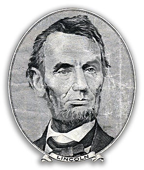 Portrait of Abraham Lincoln.