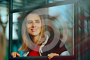 Portrait of an Active Woman Training Outdoors Taking a Break