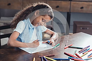 portrait of adorable african american girl