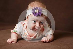 Portrait of adorable baby girl