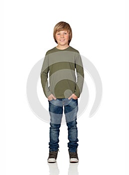 Portrait of adorable child standing