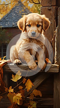 Portrait of an adorable dog