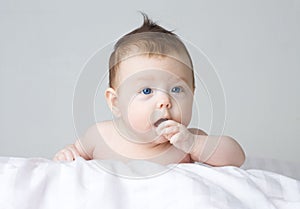 Portrait of adorable infant