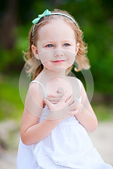 Portrait of adorable little girl