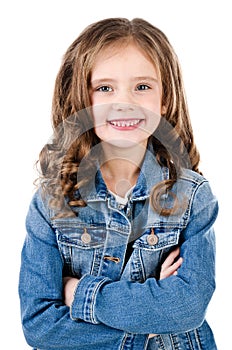 Portrait of adorable smiling little girl