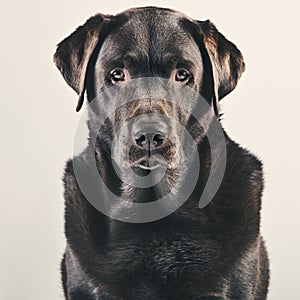 Portrait of Adult Chocolate Labrador