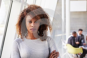 Portrait Of African American Businesswoman In Modern Office