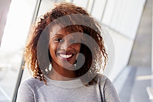 Portrait Of African American Businesswoman In Modern Office