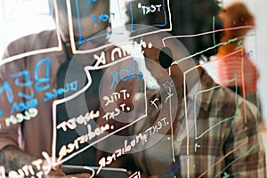 Portrait of african american female IT developer, programmer, designer working with programming code