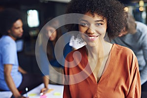 Portrait of African businesswoman manage the meeting