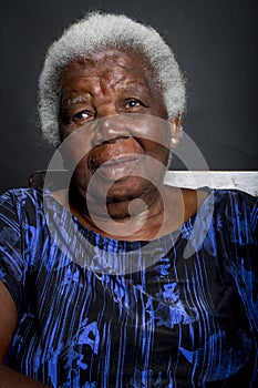 Portrait of African elderly woman