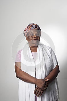 Portrait of african elderly woman