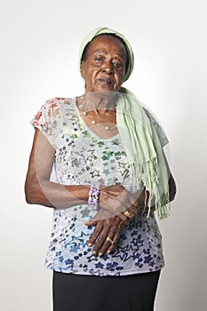 Portrait of african elderly woman