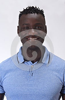 Portrait of a african man on white backgroud