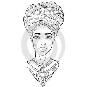 Portrait african woman in turbans