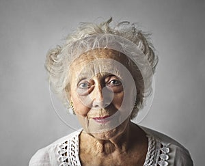 Portrait of an aged woman