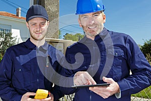 Portrait air conditioning team maintenance