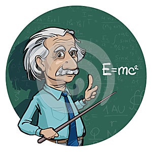 Portrait of Albert Einstein. Vector illustration. Editorial use only