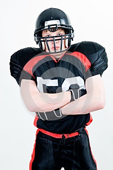 Portrait of an American football player