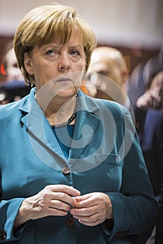 Portrait of Angela Merkel chancellor of Germany