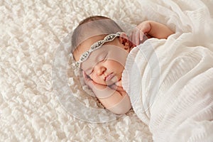 Portrait of an Angelic Newborn Girl