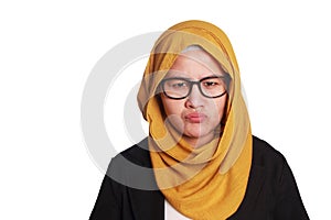 Angry Sullen Muslim Businesswoman photo