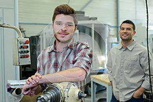 portrait apprentice on metalworking industry