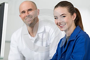 portrait apprentice and teacher posing