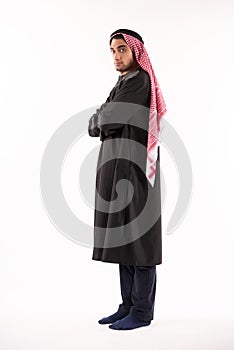 Portrait of an Arab man in kufiya