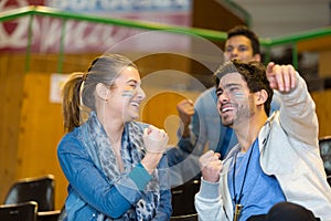 Portrait argentinan people supporters photo