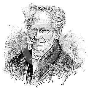 Portrait of Arthur Schopenhauer - a German philosopher. photo