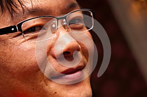 Portrait of Asian Man in Glasses