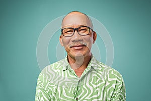 Portrait of Asian senior man smiling