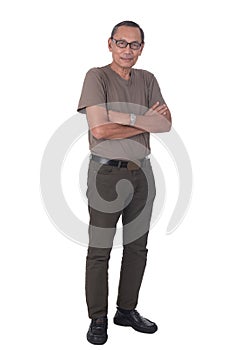 Portrait of asian senior man standing