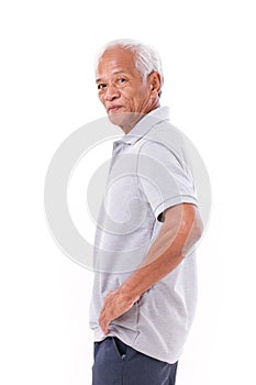 Portrait of asian senior old man